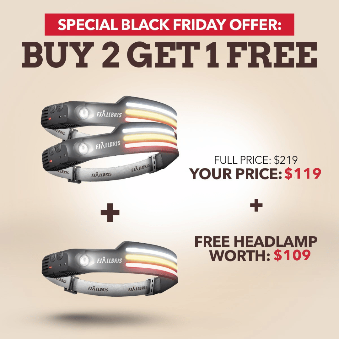 Fjällbris 1000lm LED 230° Lámpara Frontal PRO 2.0